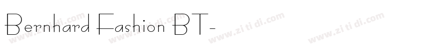 Bernhard Fashion BT字体转换